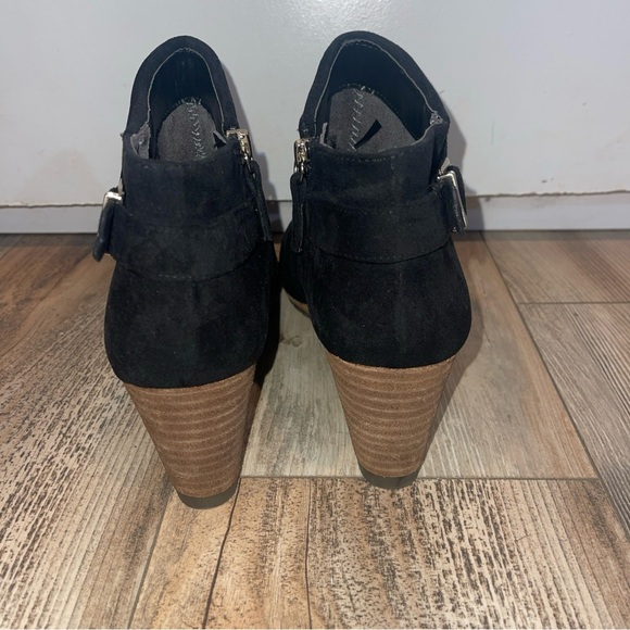Dr. Scholl's Women's Wedge Create Ankle Boot Booties Black Suede Size 10 EUC - Picture 4 of 6